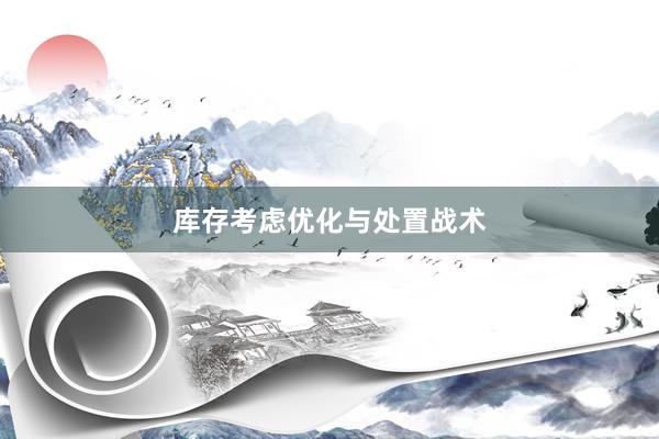 库存考虑优化与处置战术